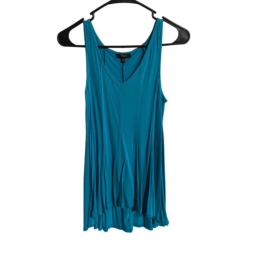 Cupio Swim Cover Up Womens Medium Turqoise V neck Pullover Sleeveless